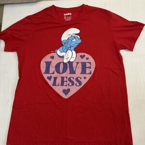SMURFS 2XL 50/52 Grouchy Smurf Love Less Tshirt